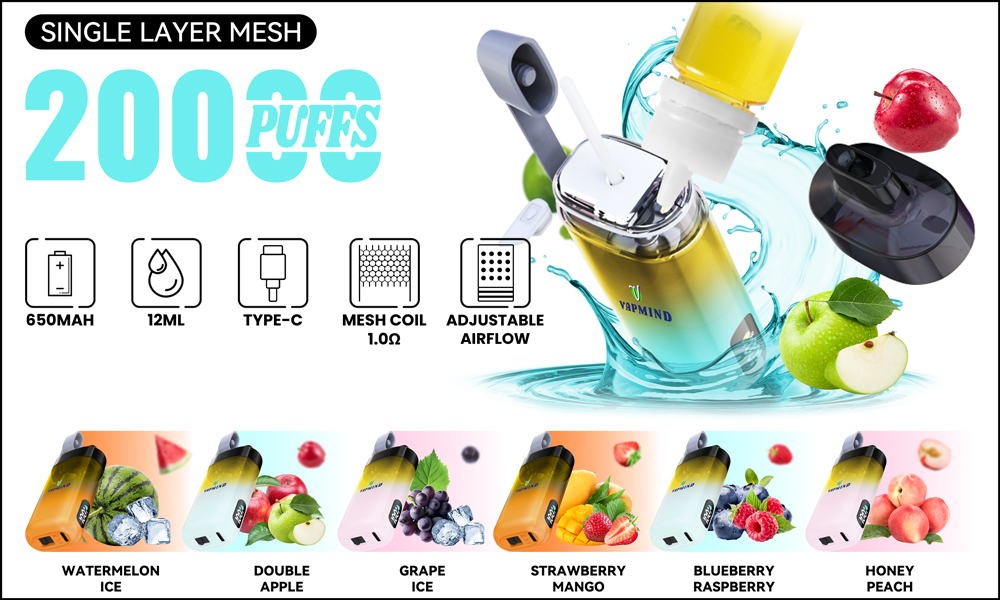 Refillable Vape Vapmind Bar 20000 Puffs 12ml | Moostwer SL06