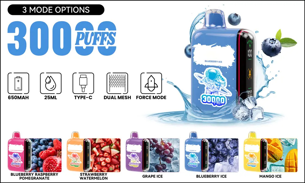 30000Puffs 25ml Electronic Cigarette With Child Lock