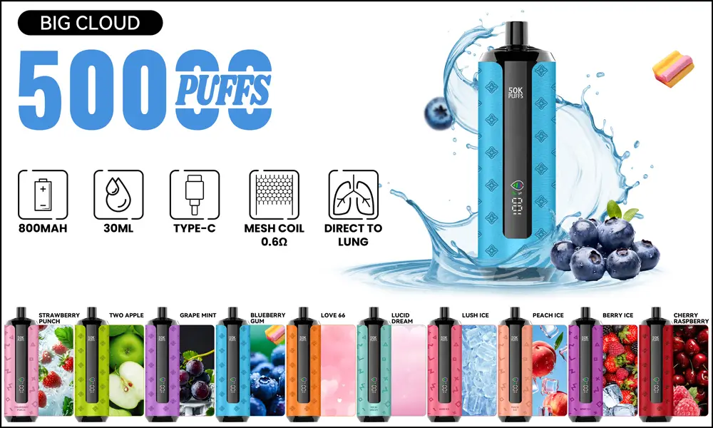 50000Puffs 30ml Hookah Flavors Vapmind Moostwer Vapes A6