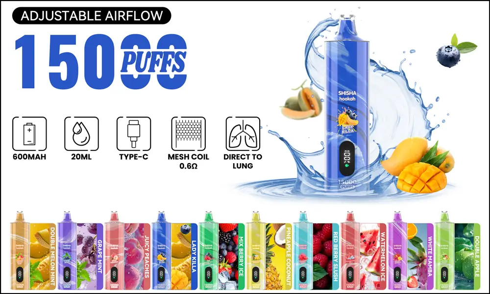 Hookah Vape 15000Puff DTL Vape Disposable Vape Vapmind Vape Shop Shisha Vape Disposable Vape wholesale